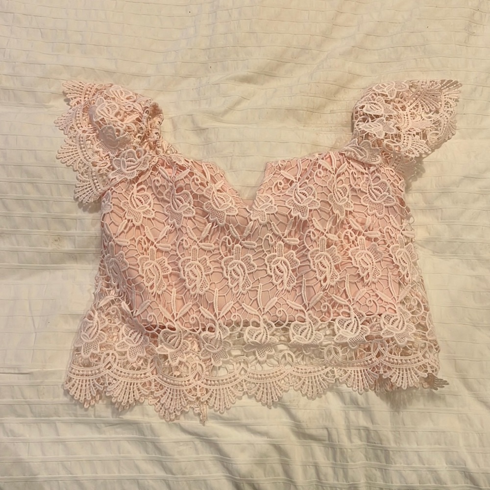 Yumi Kim pink lace top, xs